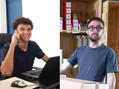 Dorian Royer et Lucas Janvier en alternance chez Énergère.