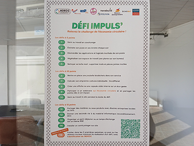 Affiche du Défi Impuls' 2026 dans les bureaux d'Énergère.