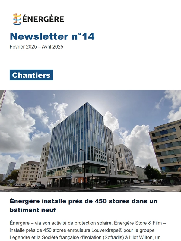 Newsletter numéro 14 d'Énergère.